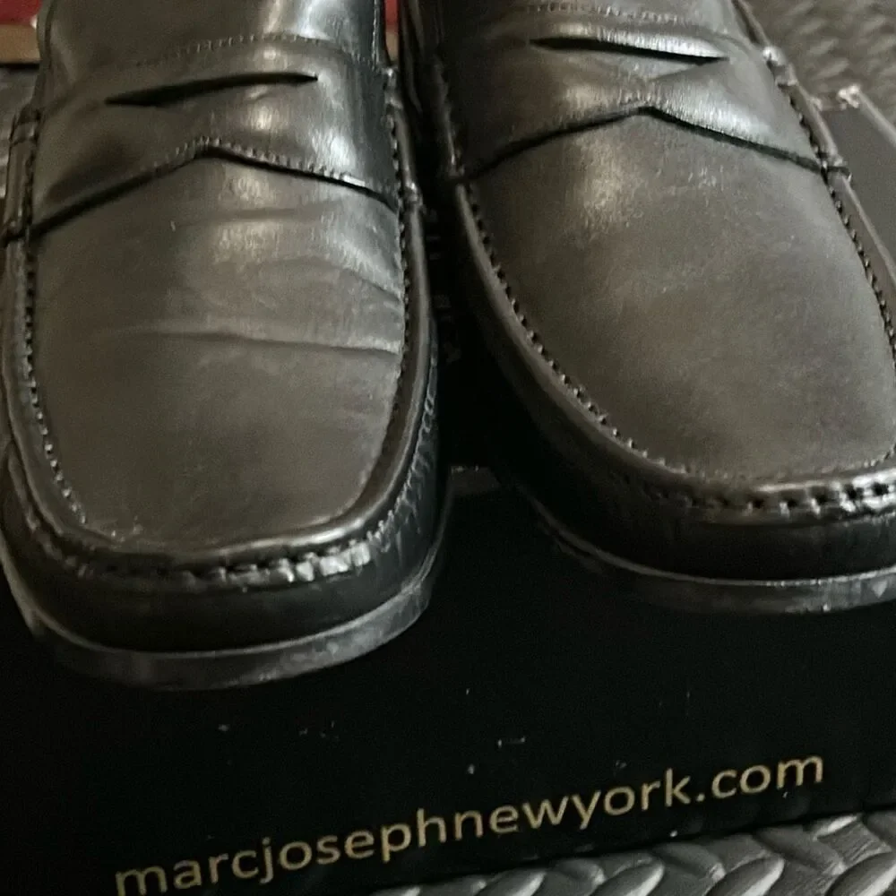 Marc Joseph NY Men's Size 13 Lexington Slip On Loafers Black Napa Leather